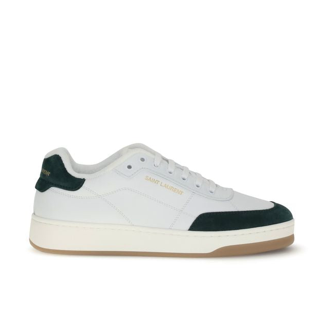 Saint Laurent SL61 Men's Sneakers w Green Suede Detailing