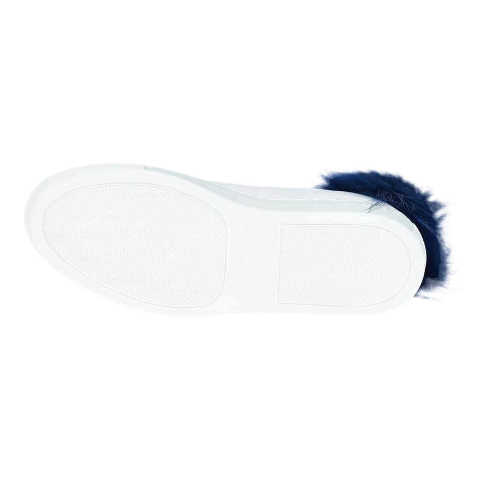 Mr&Mrs Italy White Sneaker Blue Ponpon