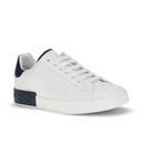 Dolce & Gabbana White Portofino Men's Sneakers with Navy Detail