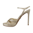 Prada Elegant Gold Stiletto Sandals