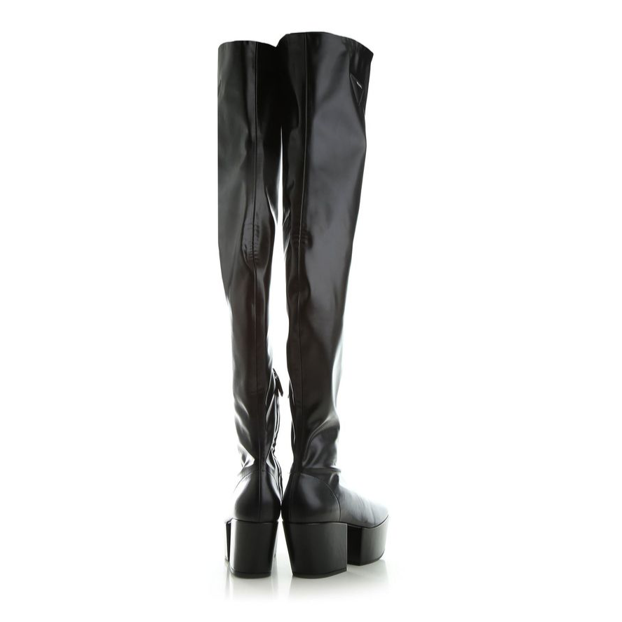 Prada Leather Platform Boots