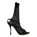 Dolce & Gabbana Black Mesh Sandals