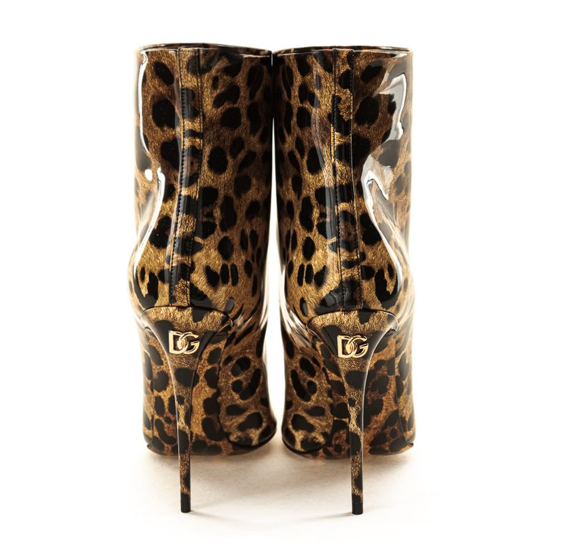 Dolce & Gabbana Leopard Patent Leather Boot