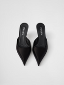 Prada Black Satin Sabot