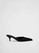 Prada Black Satin Sabot