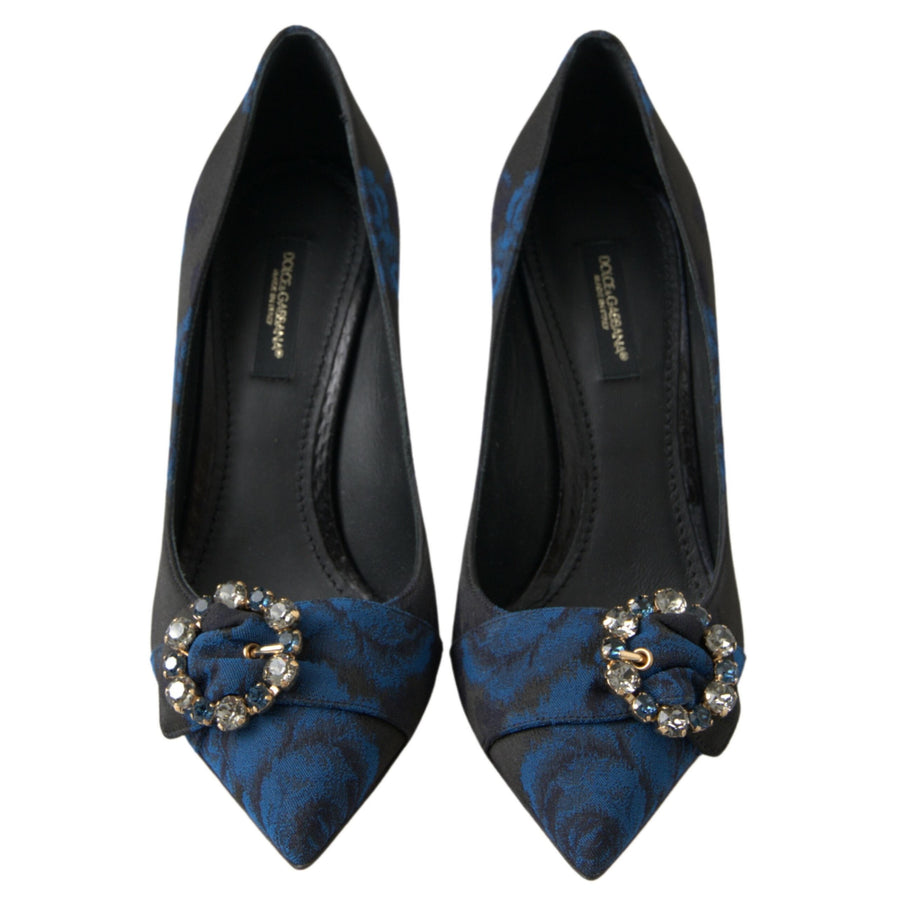 Dolce & Gabbana blue crystal pumps - side profile