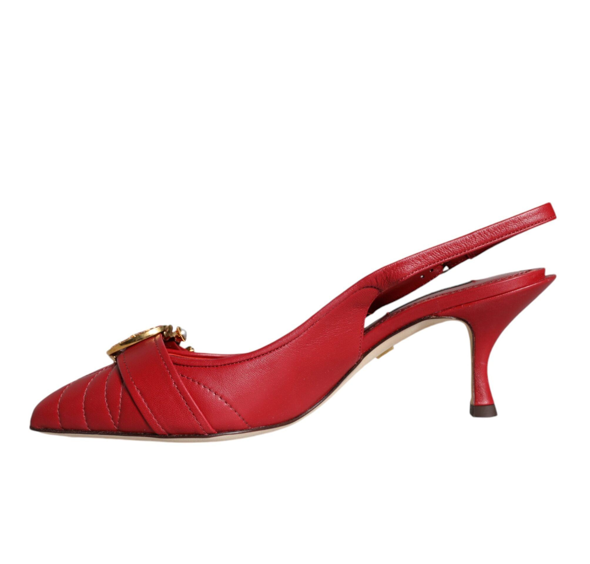 Dolce & Gabbana Red Devotion Leather Heels