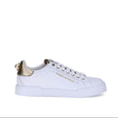 Dolce & Gabbana Pearl Sneakers w Gold Detailing