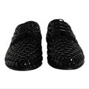 Dolce & Gabbana Black Strass Derby Shoes