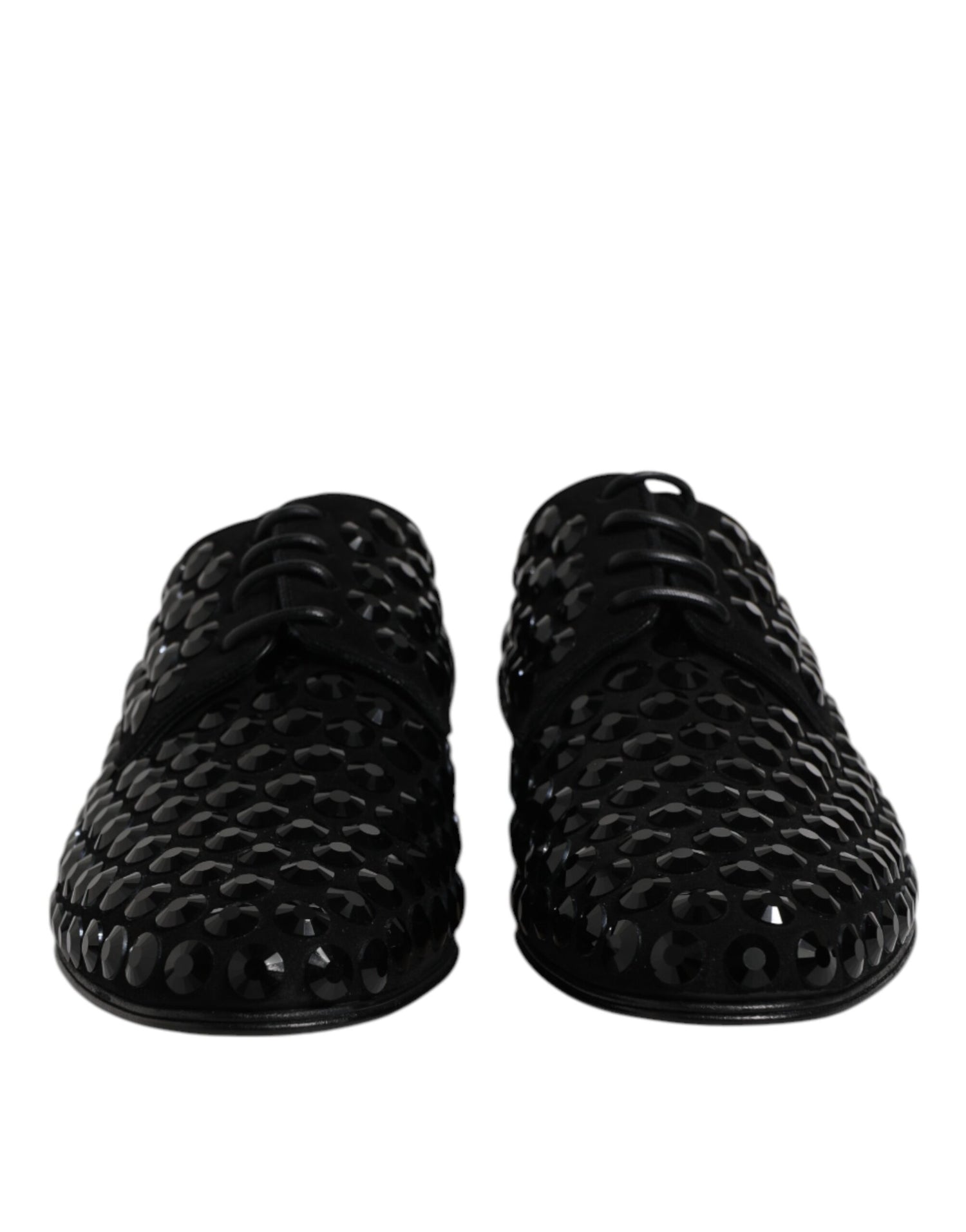 Dolce & Gabbana Black Strass Derby Shoes