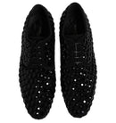 Dolce & Gabbana Black Strass Derby Shoes