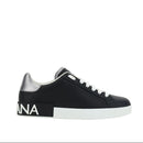 Dolce & Gabbana Black Sneakers With Silver Detailing