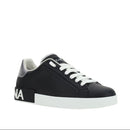 Dolce & Gabbana Black Sneakers With Silver Detailing