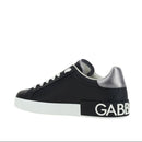 Dolce & Gabbana Black Sneakers With Silver Detailing