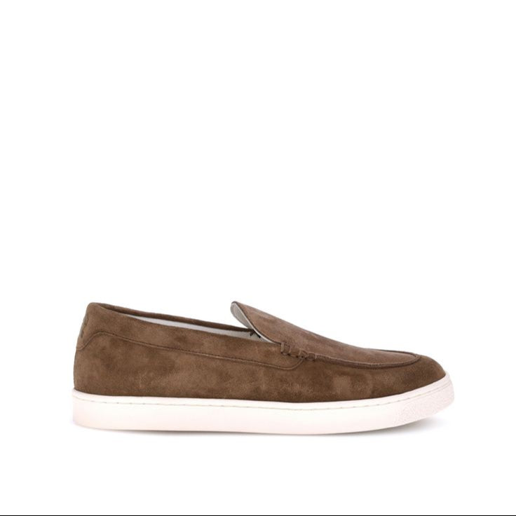 Brunello Cucinelli Brown Suede Slip-on Sneakers