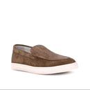 Brunello Cucinelli Brown Suede Slip-on Sneakers