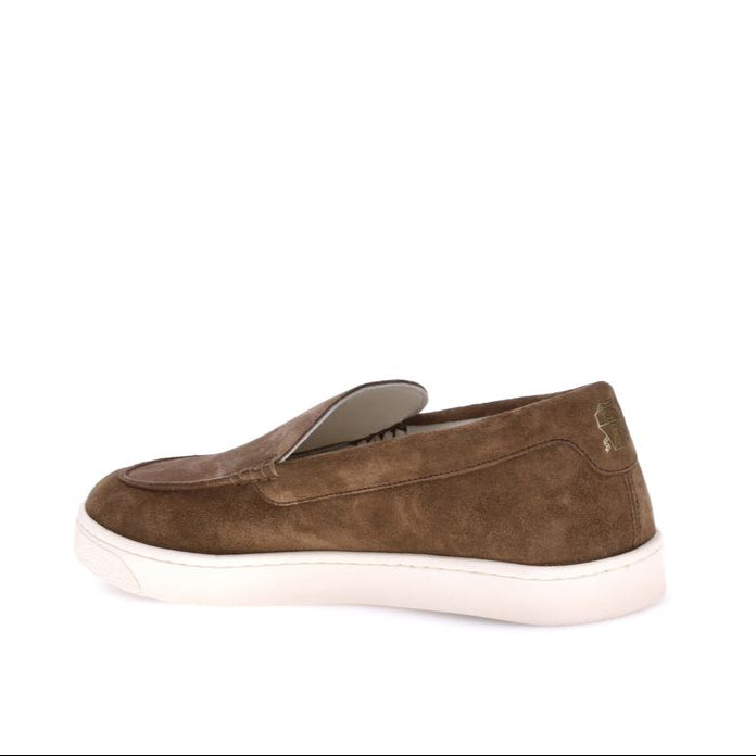 Brunello Cucinelli Brown Suede Slip-on Sneakers