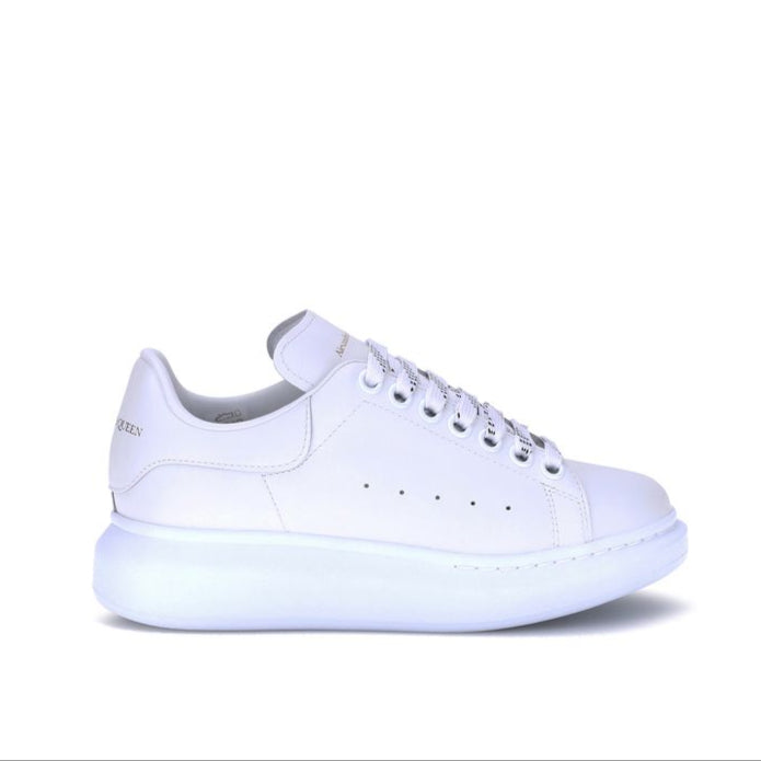 Alexander McQueen White Staple Leather Sneakers