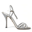 Dolce & Gabbana Metallic Crystal Detailed Heels