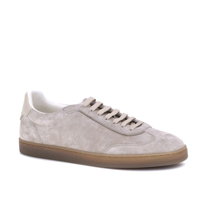 Brunello Cucinelli Gray Suede Men’s Sneakers
