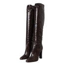 Dolce & Gabbana Brown Exotic Leather Knee High Boots