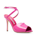 Manolo Blahnik Hourani 105 Patent Pink Sandals