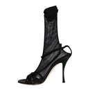 Dolce & Gabbana Black Mesh Sandals