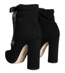 Dolce & Gabbana Black Jersey Stretch Ankle Booties