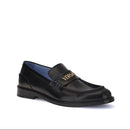 Versace Black Leather Loafers