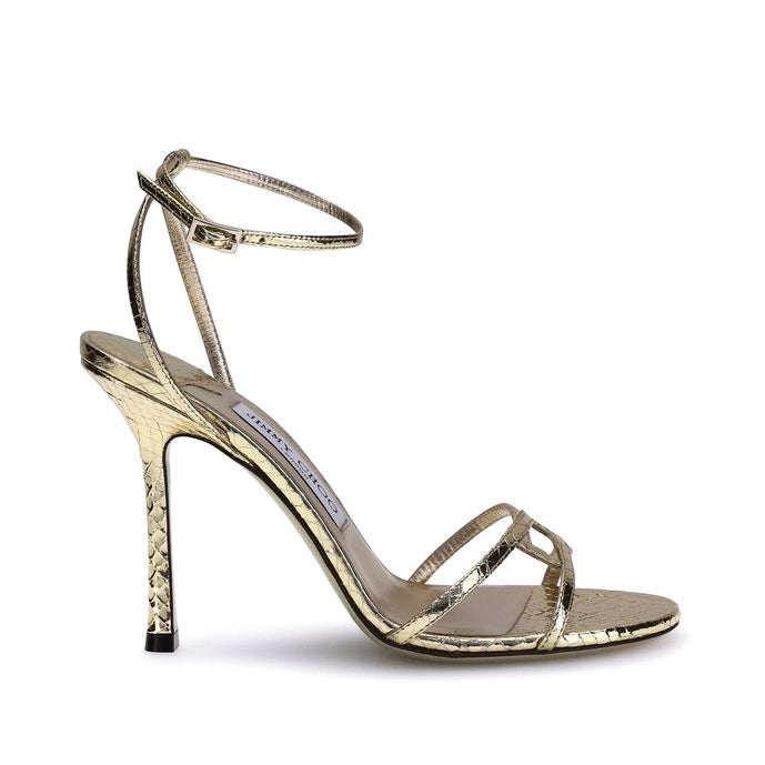 Jimmy Choo Gold Leo100 Sandals