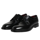 Dolce & Gabbana Black Leather Lace Up Formal Derby Shoes