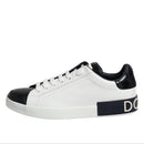 White sneaker with black accents on a white background