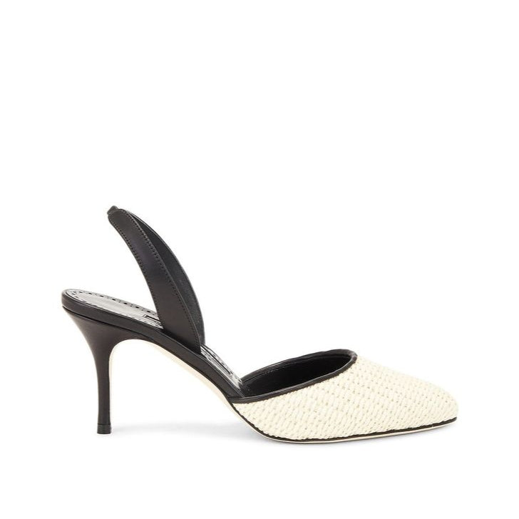 Manolo Blahnik Casam 70 Raffia Pumps