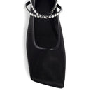 Amina Muaddi Mesh Crystal Ballerina Flats