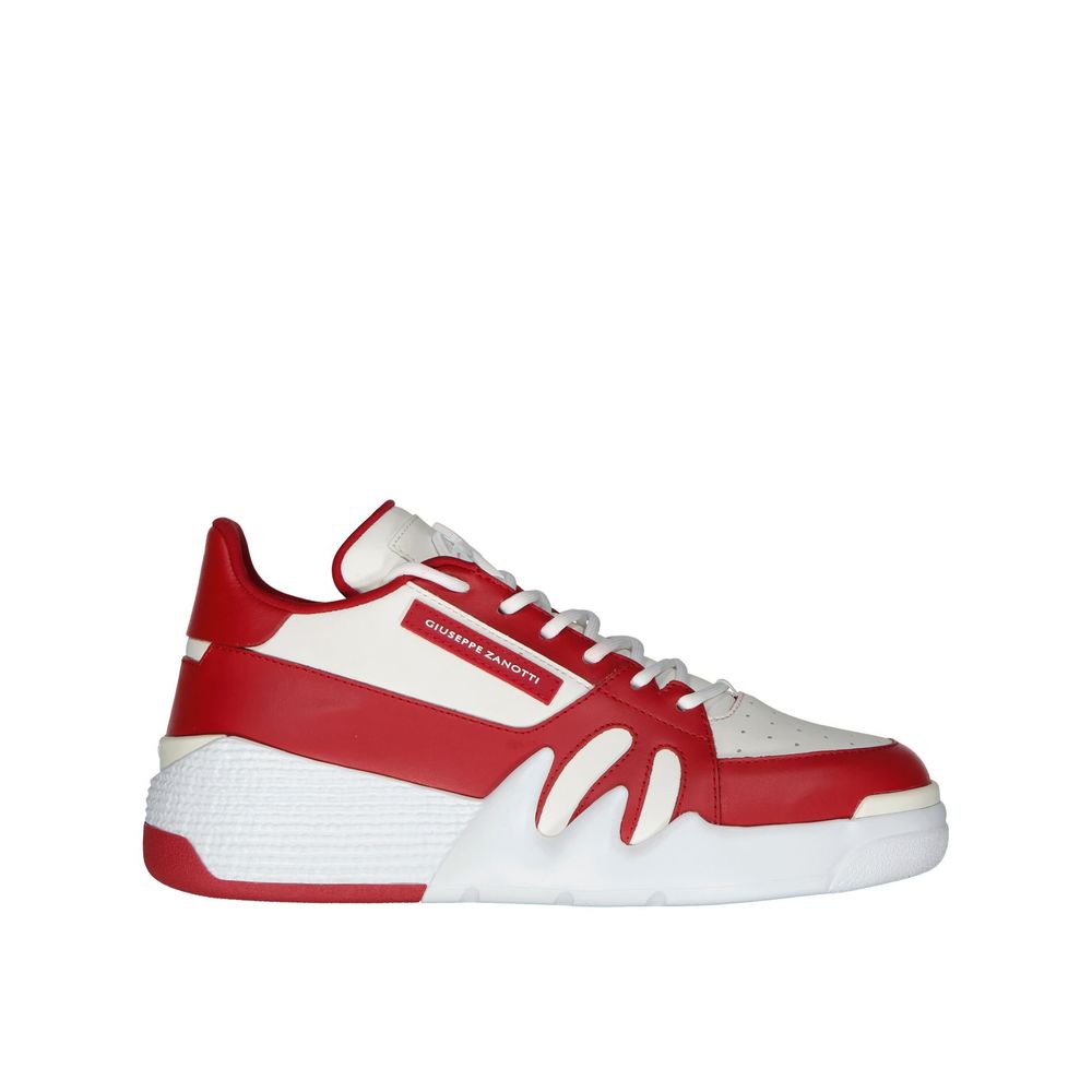 Giuseppe Zanotti Red & White Leather Men's Sneakers