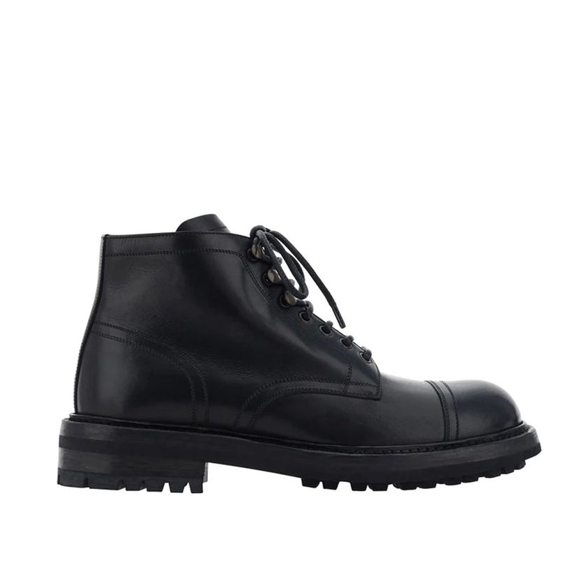 Dolce & Gabbana Lace-Up Leather Boots