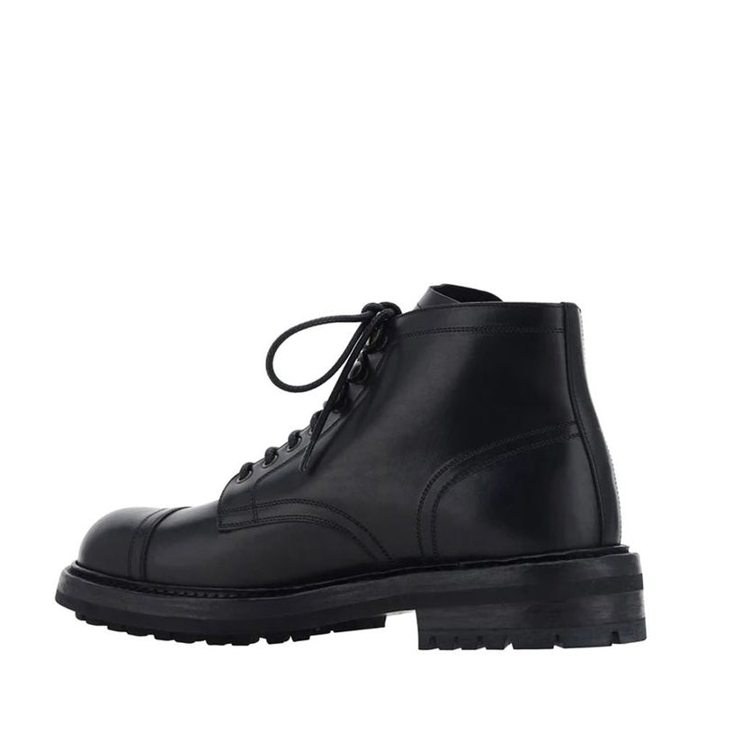 Dolce & Gabbana Lace-Up Leather Boots