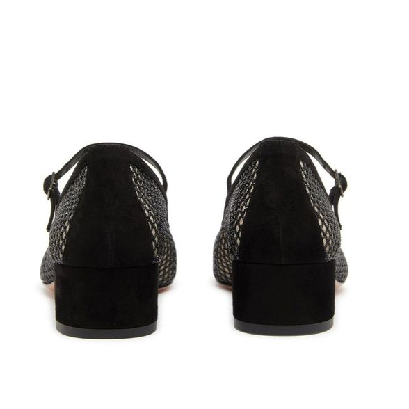 Aquazzura Mayor Crystals Mesh Pumps 35