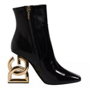 Dolce & Gabbana Black Jackie Leather Mid Calf Boots