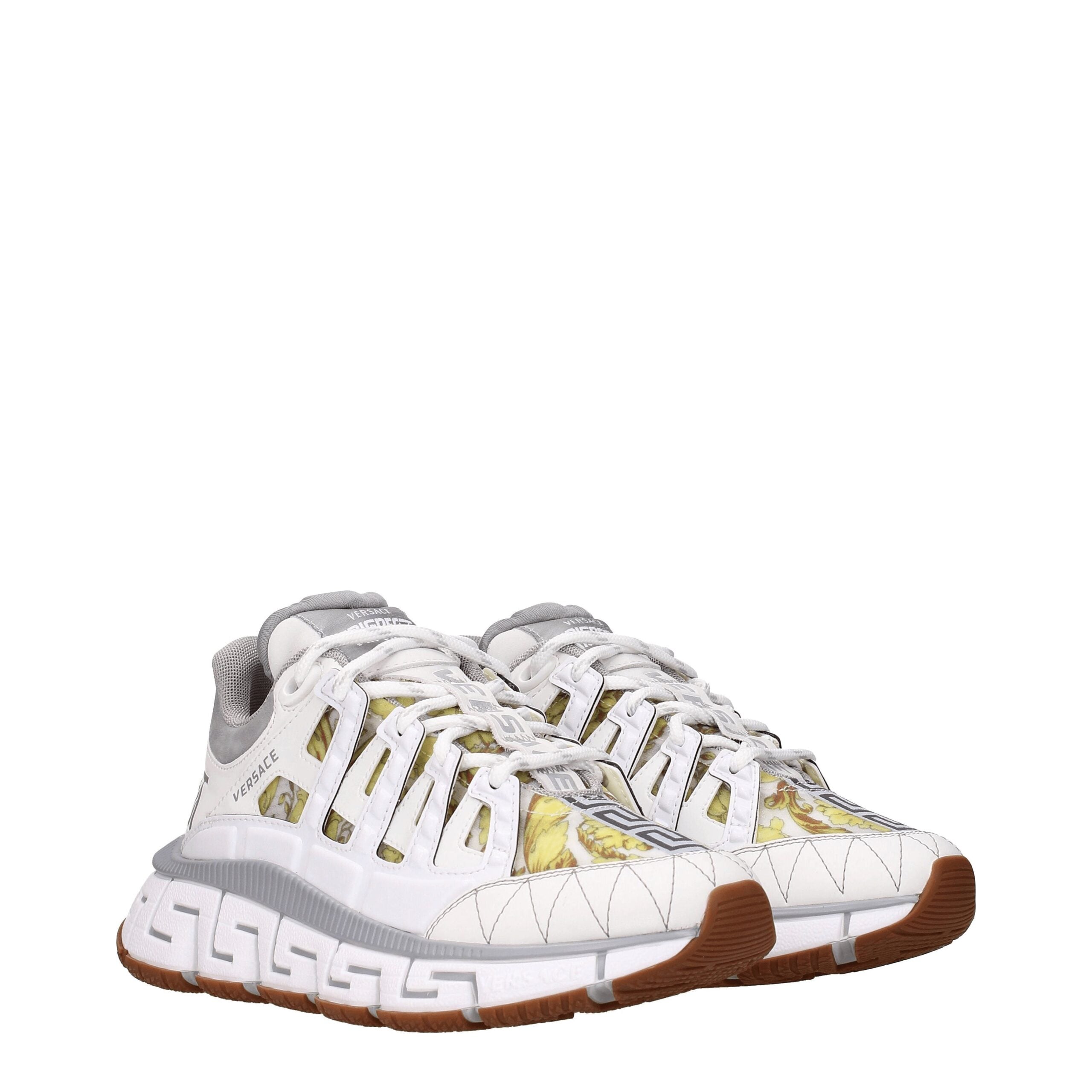 Versace White Leather Greca Women's Sneakers
