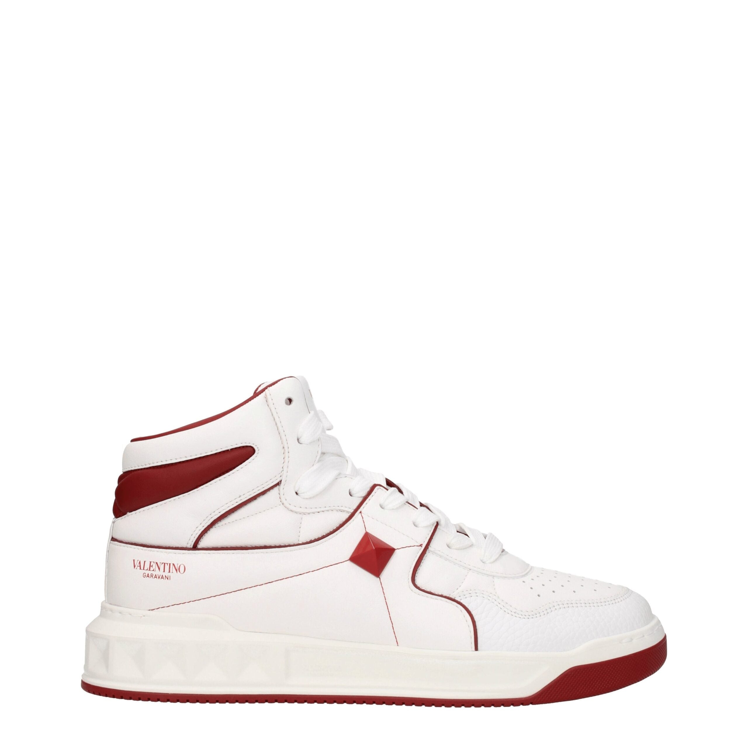 Valentino Garavani White HighTop Leather Sneakers