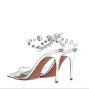 Amina Muaddi Transparent Pvc Sandal