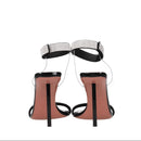 Amina Muaddi Black Crystals Sandal