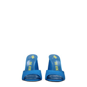 The Attico Light Blue Satin Platform Sandals