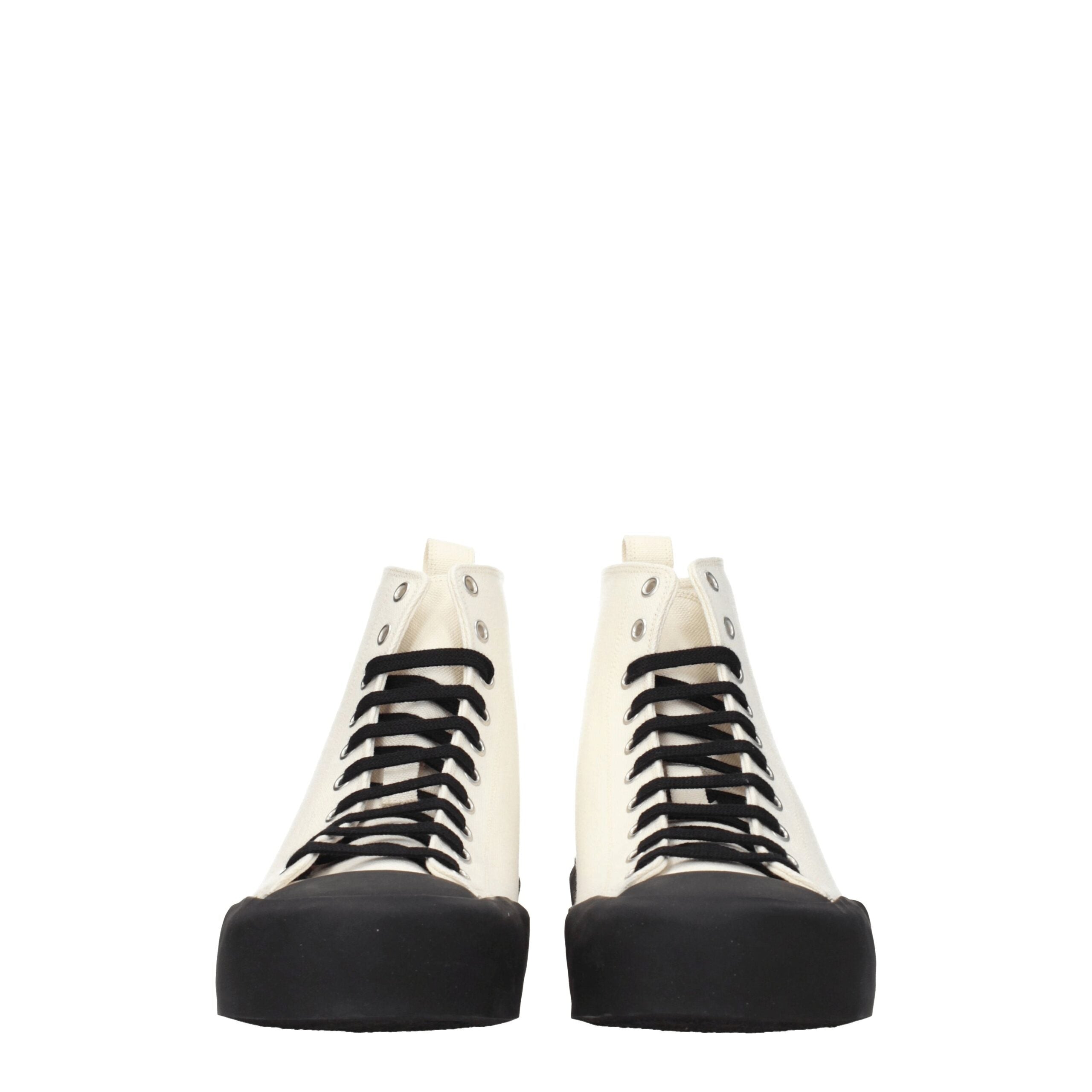 Jil Sander Beige Fabric Sneakers