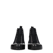 Jil Sander Black Fabric High Top Sneakers