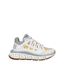 Versace White & Gold Greca Sneakers