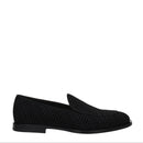 Dolce & Gabbana Black Velvet Slip-On Loafers