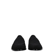 Dolce & Gabbana Black Velvet Slip-On Loafers
