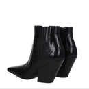 Casadei Black Leather Ankle